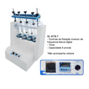 Agitador Rotativo tipo Wagner Inversor Frequência e Timer  8-24 Provas - SOLAB