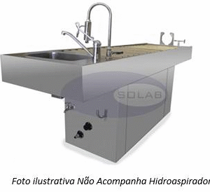 Mesa Com Roletes Necropsia (Suporte Craniano) (SL-409) - SOLAB