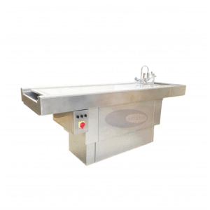 Mesa Necropsia com Suporte Craniano, Triturador, Hidroaspirador, Exaustor e Elevação Automática (SL-399-3) - SOLAB
