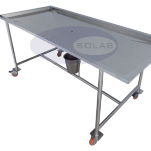 Mesa com Rebaixo, Puxador e Rodízios para Necropsia (SL-401-) - SOLAB