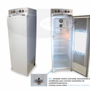 Câmara Germ. Fotop.-Alternância 364 L -10 A 50ºC-Umidificador Manual (SL-225-364-U) - SOLAB